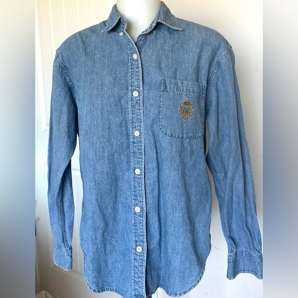 Ralph Lauren Blue Casual Button Down Shirt